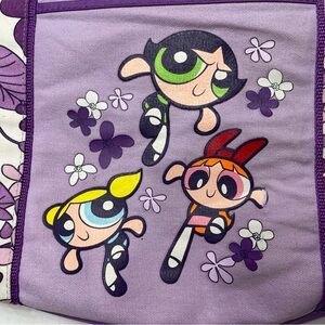 Large Vintage Powerpuff Girls Bag Purple Overnight Bag Tote 2002 Y2K Girl Power